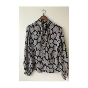 Vintage 80s Patterned Blouse